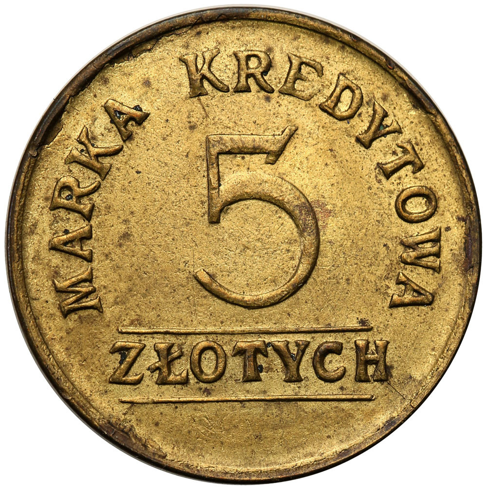 Poznań - 5 złotych Kasyna Oficerskiego Dowódca Okręgu Korpusu nr VII - Rzadkie